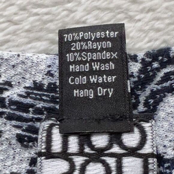 Clara Sun Woo Longline Cardigan Womens Sz L Blue Gray Open Front Scroll Filigree - Picture 8 of 12